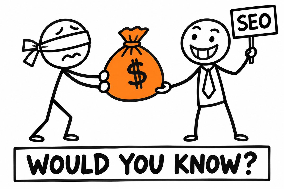 A business owner getting a clear second opinion on a confusing marketing report